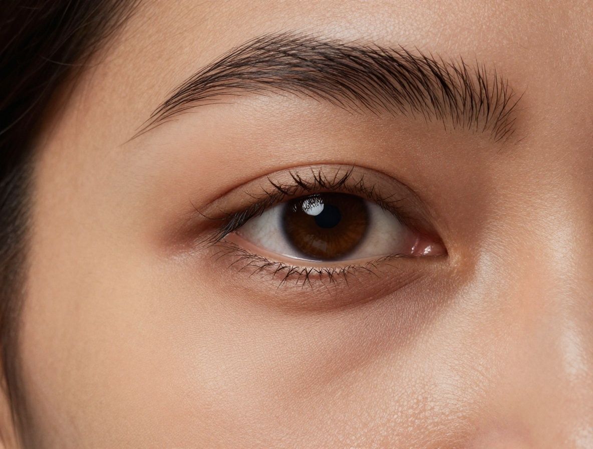 Stilisierte künstlerische Nahaufnahme einer menschlichen Ohrmuschel eingebettet in sanfte natürliche Blättertexturen in gedämpften Erdtönen, nicht-medizinisch, abstrakt